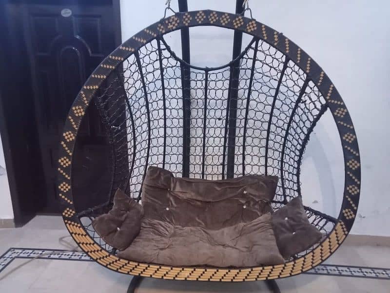 Double hanging swing chair jhoola with stand 1