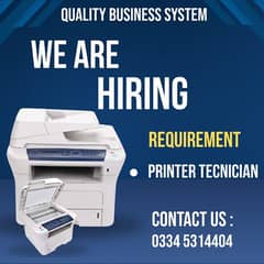 Printer Technician helper required