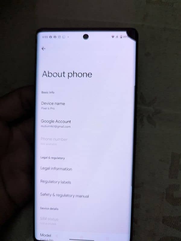 Google pixel 6pro Miner dote all ok 7