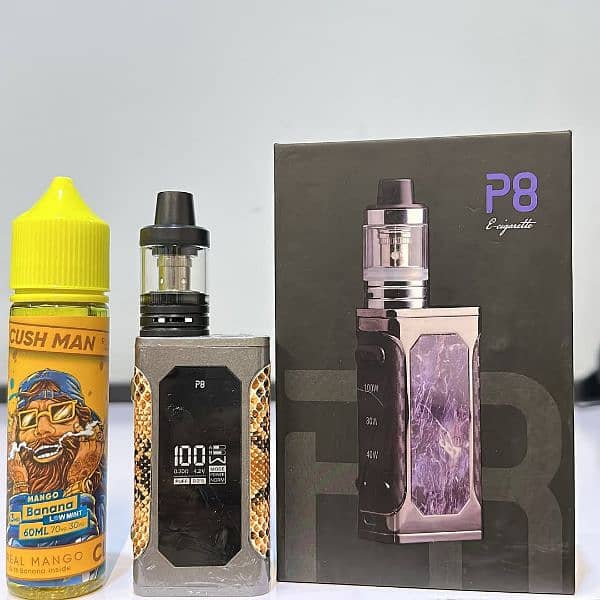 P8 100watt vape avaliable with free flavor 0