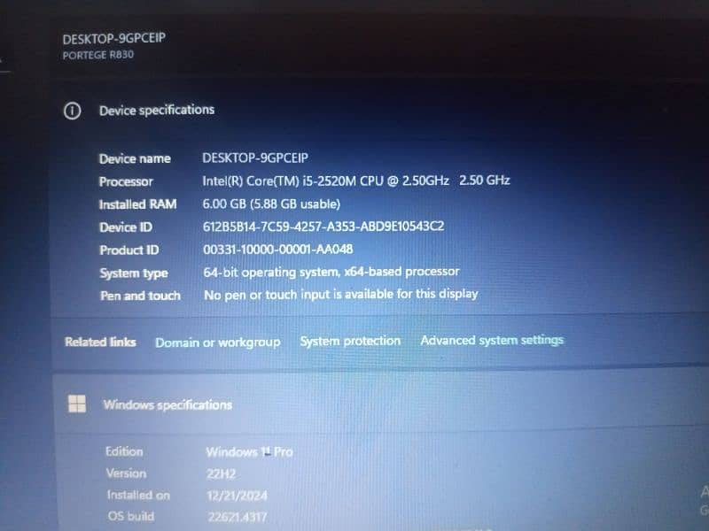 i5 3rd generation windows 11 pro 6gb Ram 500Gb hard 128 gb SSD 3