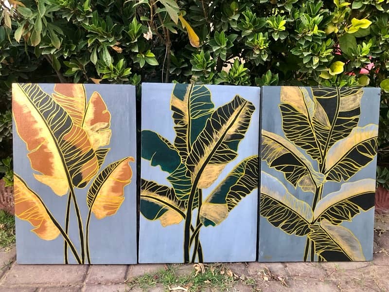 Leaf Painting - Set of Three 0