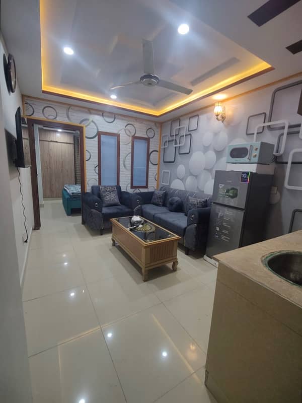 1bed luxury fully furnished flate for in police foundation 1