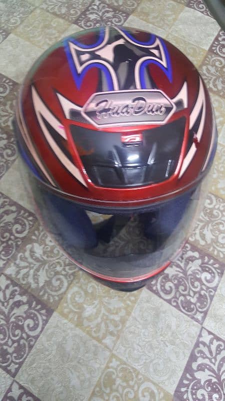 HuaDun Japan made motorcycle helmet Size,Medium to Large,Red n Black w 1