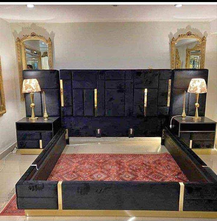 Poshish bed/king size bed/dressing table/bed set/wooden bed/furniture 5