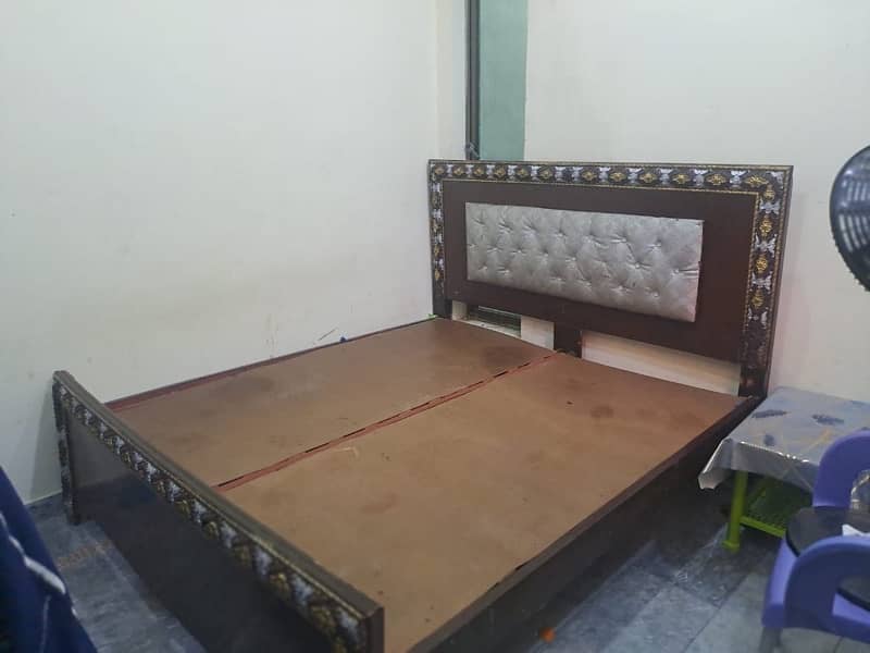 kinG size Double Bed Pure wood 4