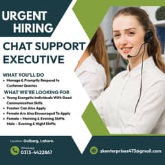 CHAT SUPPORT EXECUTIVE (30 NO. OF POSITIONS AVAILABLE)