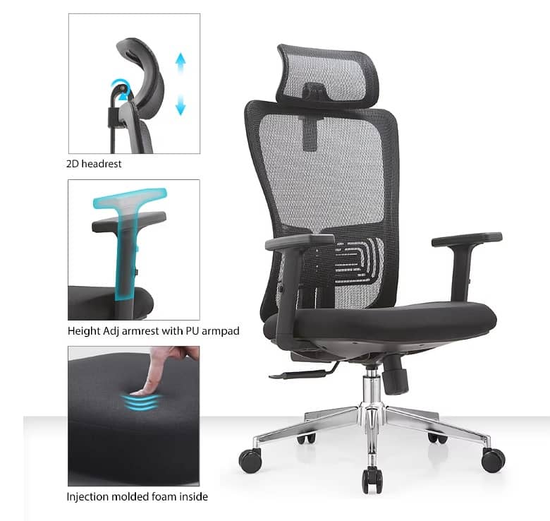 Executive Chair l Ergonomic Chair l chair for long Sitting 2