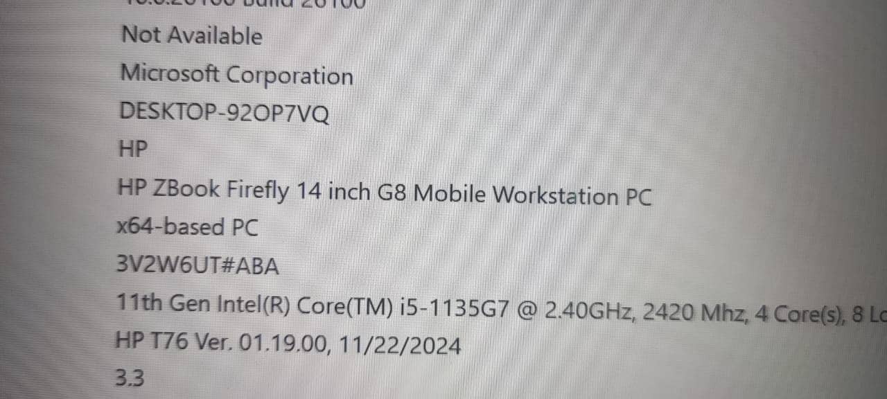 HP Zbook Core i5 11th Gen 2