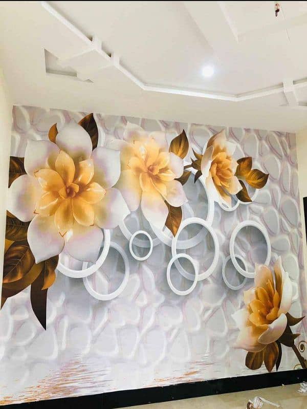 3D wallpaper/ 3D Flex wallpaper/Waterproof Sheet 18