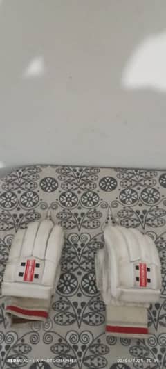 gray nicolls gloves in good condition.