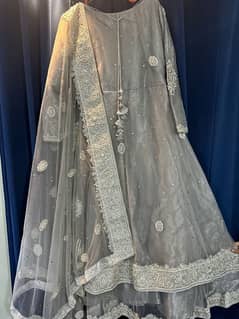 Light Grey Fancy Bridal Dress