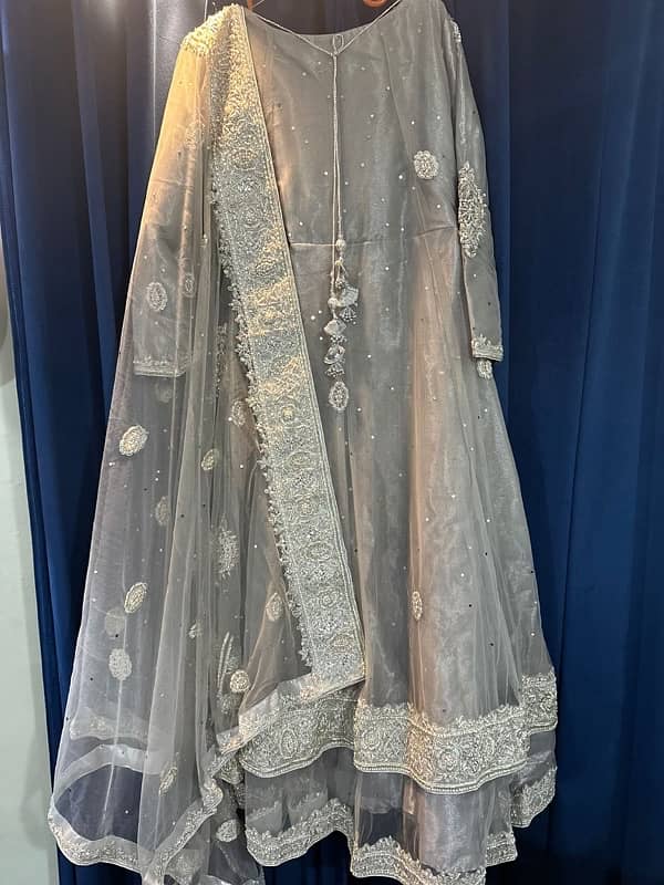 Light Grey Fancy Bridal Dress 2