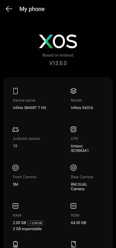 Infinx Smart 7HD 2+2 Ram, 64 Rom Exchange possible 8