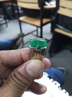 Sawat Emerald Ring In Pure Silver