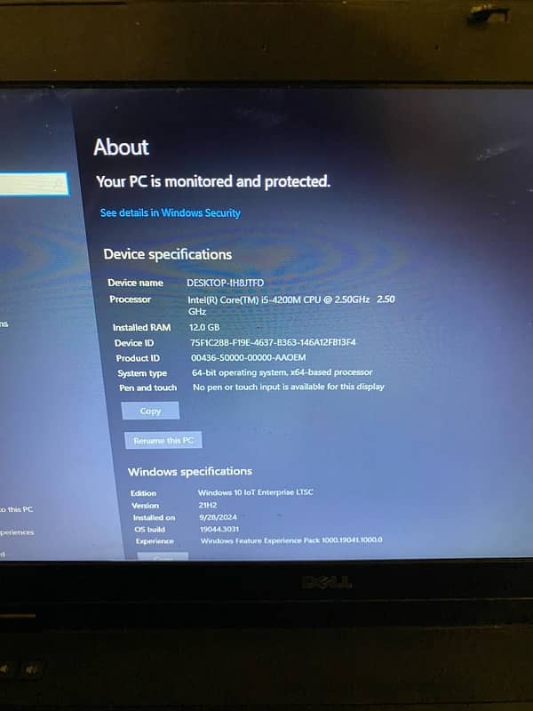 Dell Laptop Core i5 4200M 12gb ram 4