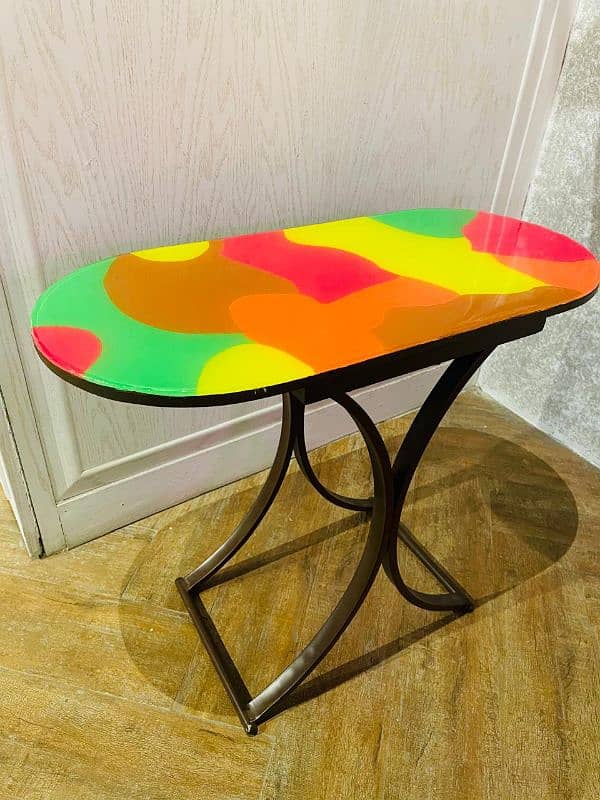 3D neon resin table 0