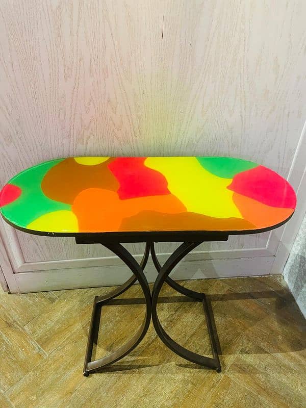 3D neon resin table 3