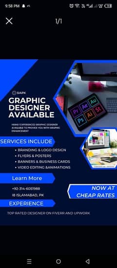 Graphic designer available