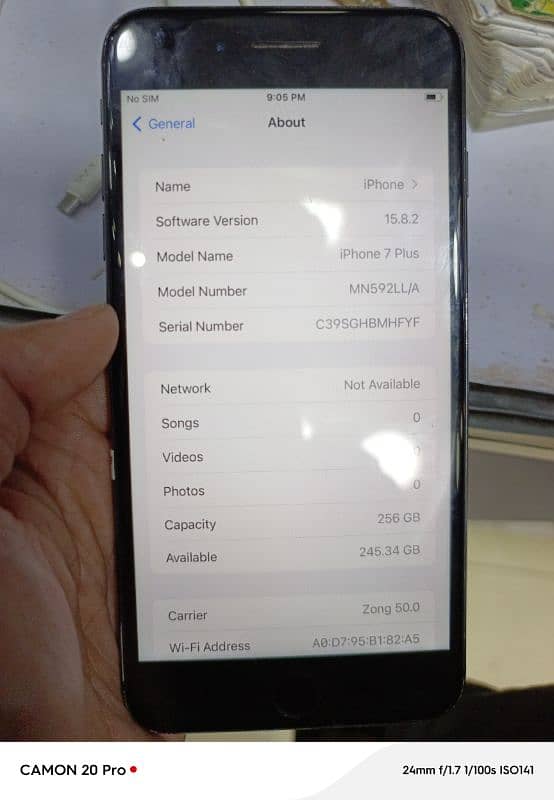 iphone 7plus 256gb PTA approved battery 100/: urgent sale 1