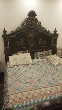 wooden bed