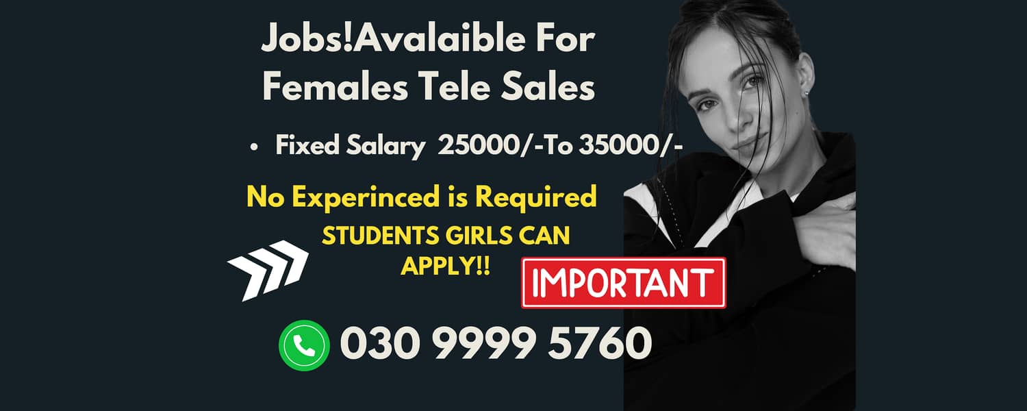 Jobs/call center/office job  /Female jobs/Jobs in Karachi/Telesales 0