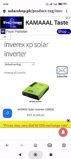 inverex inverter/UPS 1500va