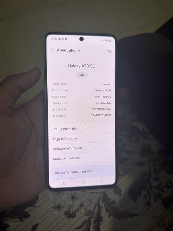 Samsung A73 5g pta approved 256 gb /8gb ram 3