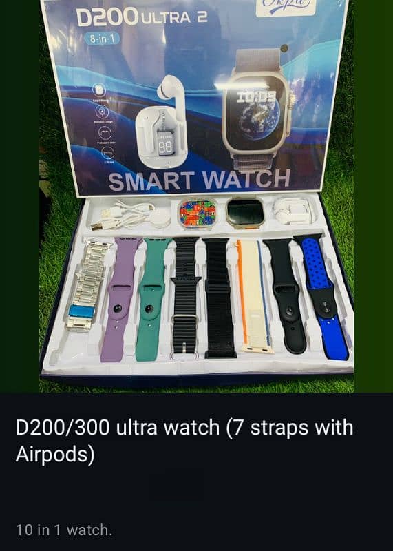 D200/300 ultra watch with airpods 0