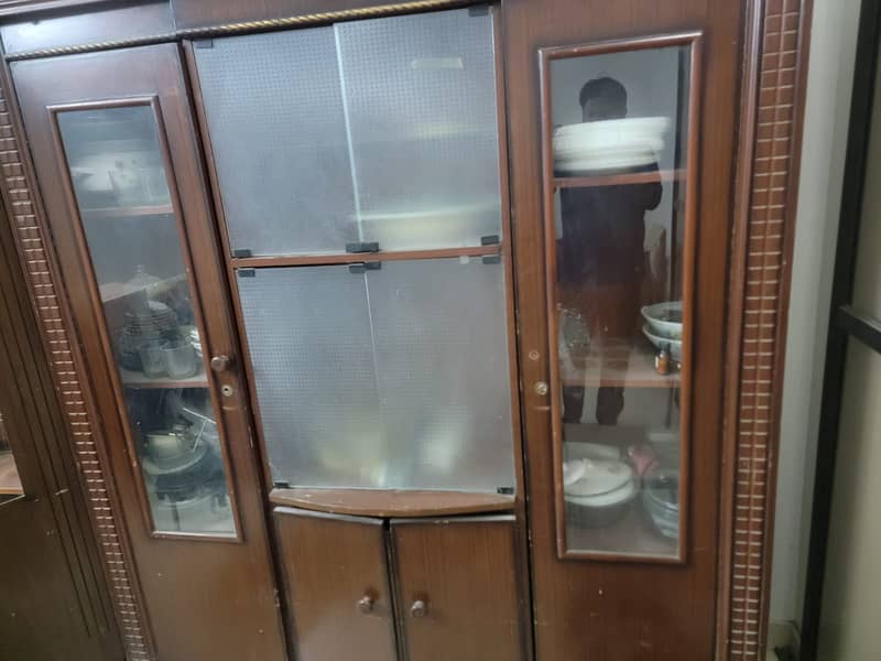 Divider Wooden storage crockery unit 1