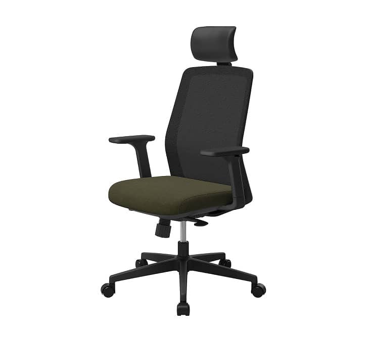 T40 SE Korean Entry Level Ergonomic Chair (Black Frame / Khaki Seat) 0