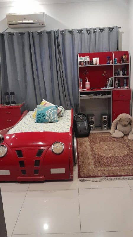 Beautiful  car bed ,side table and study table 1