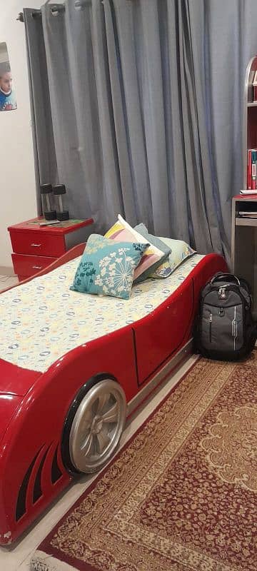 Beautiful  car bed ,side table and study table 3