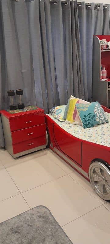 Beautiful  car bed ,side table and study table 4