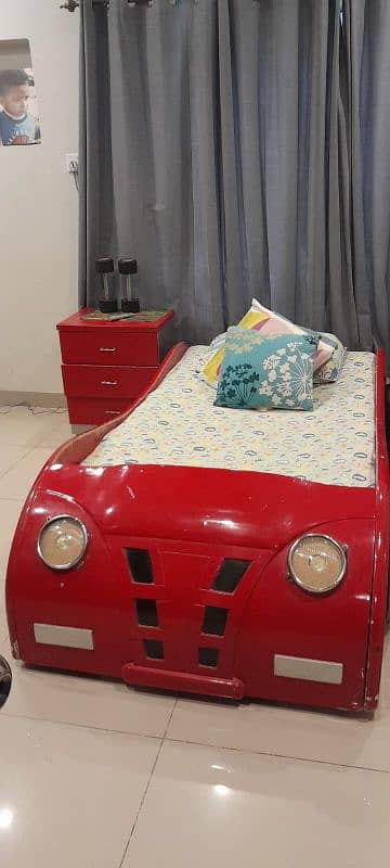 Beautiful  car bed ,side table and study table 5