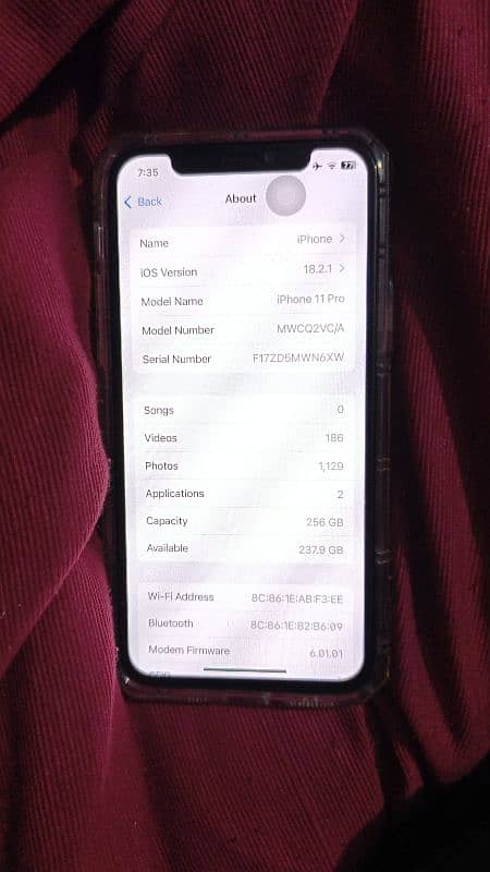 Iphone 11 pro factory unlock 256gb BH82 2