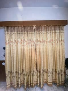 golden and brown curtains