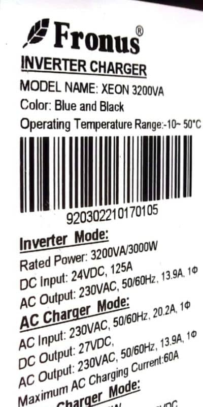 3kw Fronus hybrid solar invertor with warranty 0