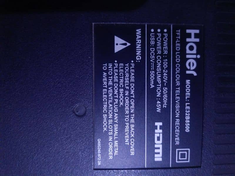 Haier  32 inch LCD read add 3