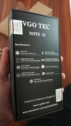 vgo tel note 23 with box