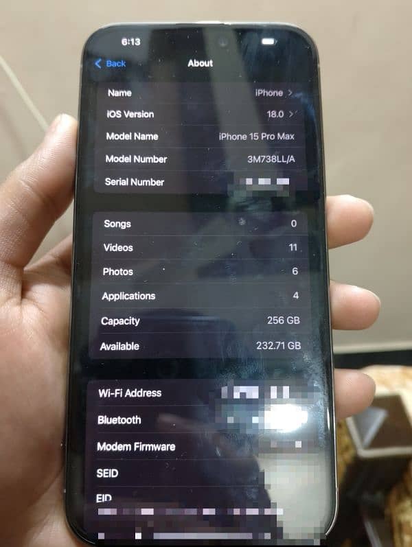 IPhone 15 pro max Jv 256 gb 5