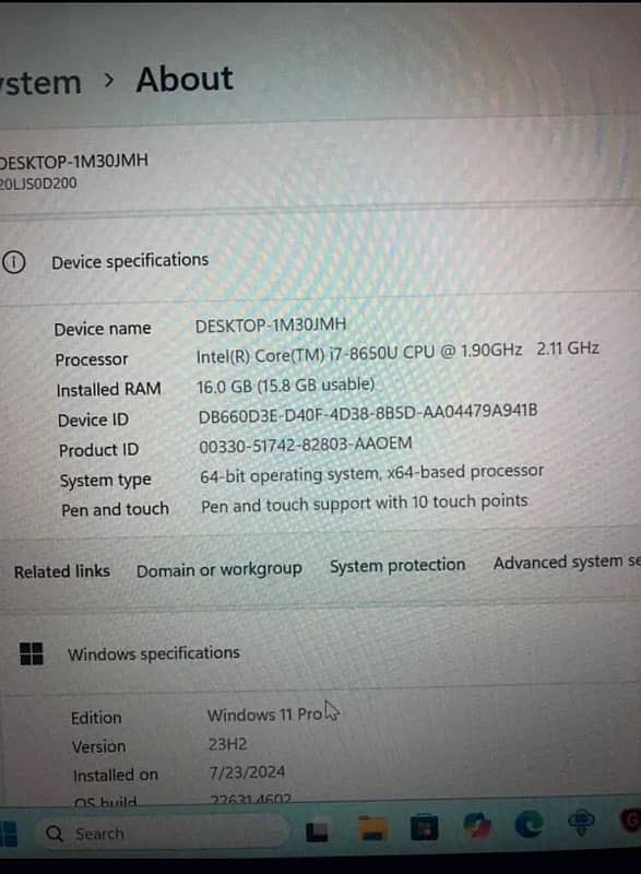 Lenovo x380 i7 8th generation 16/256 1