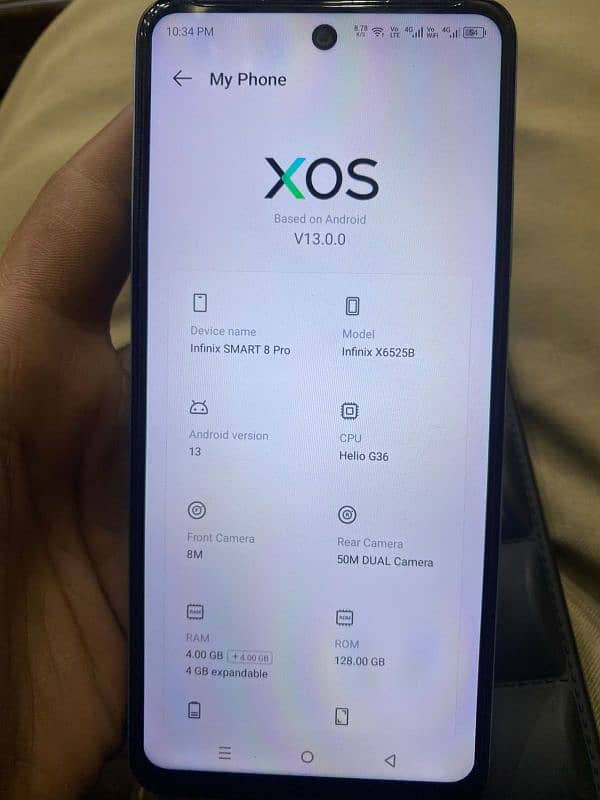 infinix smart 8 pro 8/128 Excng krna bs 1