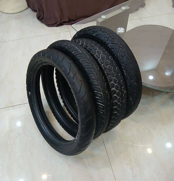 Tyres for YBR YBZ CB 150 GS 150 and can fit on any 18 inch rims 1