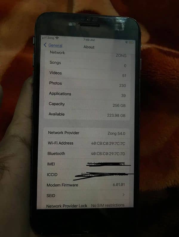 iphone 8 plus 256 gb pta official approved 10/10 1