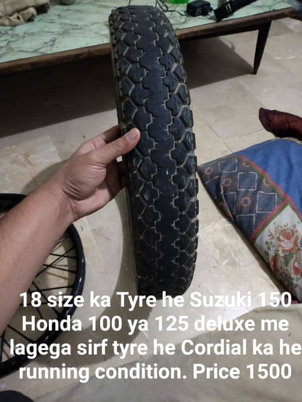 18 size Tyre aur Suzuki 150 parts used 0