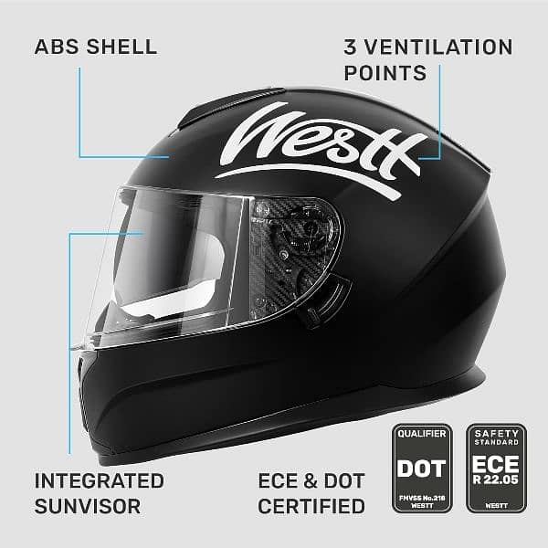 Westt American Brand Helmet ( Heavy bikes helmet) 8