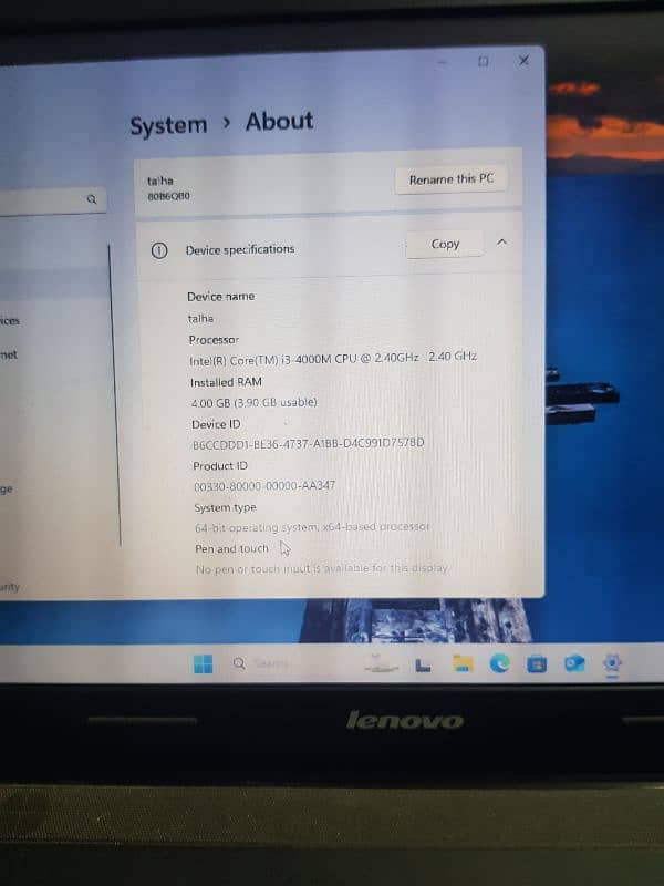 Lenovo core i3 4th gen 15.6 full size laptop 0