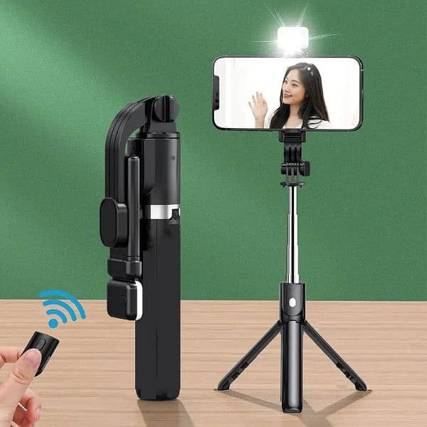 Selfi stick with flesh light and remote control 3