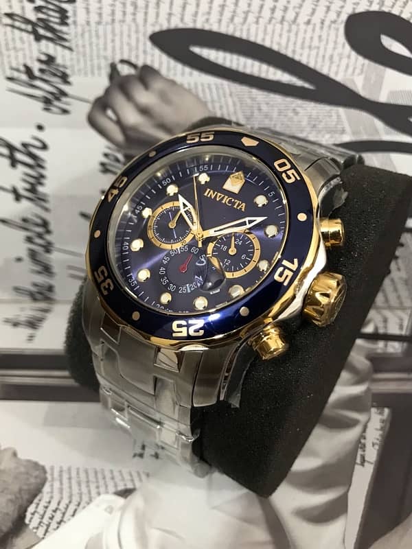 INVICTA-ORIGINAL-NEW WATCH-CHRONOGRAPH-RADO-OMEGA-ROLEX-TISSOT-TAG-ARM 0